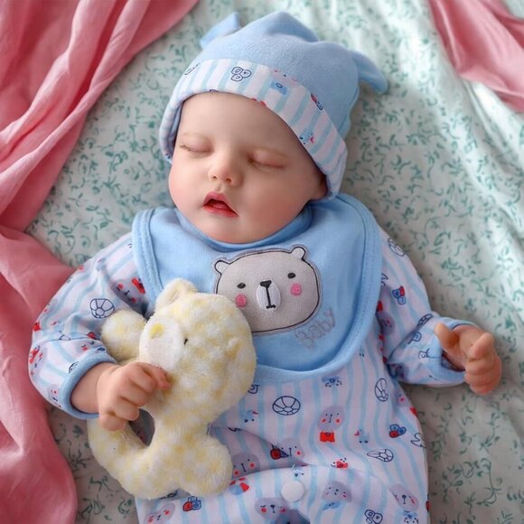 17 Inch Naomi Soft Body Realistic Newborn Vinyl Silicone Poseable Baby Doll